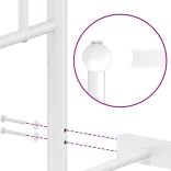 fehér fém ágykeret fejtámlával 120x190 cm