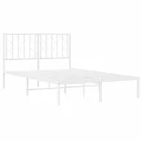 fehér fém ágykeret fejtámlával 120 x 200 cm