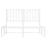 fehér fém ágykeret fejtámlával 120 x 200 cm