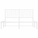 fehér fém ágykeret fejtámlával 135 x 190 cm