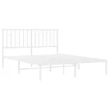 fehér fém ágykeret fejtámlával 140 x 190 cm
