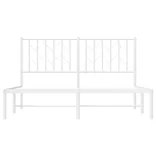 fehér fém ágykeret fejtámlával 140 x 190 cm