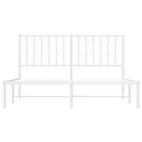 fehér fém ágykeret fejtámlával 140 x 200 cm