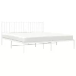 fehér fém ágykeret fejtámlával 183 x 213 cm