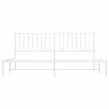 fehér fém ágykeret fejtámlával 183 x 213 cm