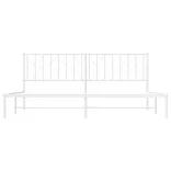 fehér fém ágykeret fejtámlával 193 x 203 cm