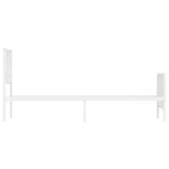 fehér fém ágykeret fej- és lábtámlával 75 x 190 cm