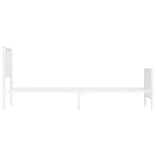 fehér fém ágykeret fej- és lábtámlával 90 x 200 cm