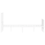 fehér fém ágykeret fej- és lábtámlával 120 x 190 cm