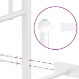 fehér fém ágykeret fej- és lábtámlával 120 x 190 cm