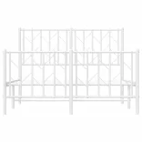 fehér fém ágykeret fej- és lábtámlával 120 x 200 cm