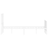 fehér fém ágykeret fej- és lábtámlával 120 x 200 cm