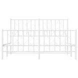 fehér fém ágykeret fej- és lábtámlával 135 x 190 cm