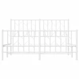 fehér fém ágykeret fej- és lábtámlával 140 x 190 cm