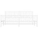 fehér fém ágykeret fej- és lábtámlával 183 x 213 cm