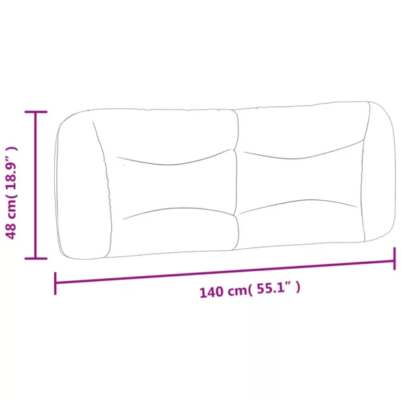sötétbarna szövet fejtámla párna Hvar 140 cm