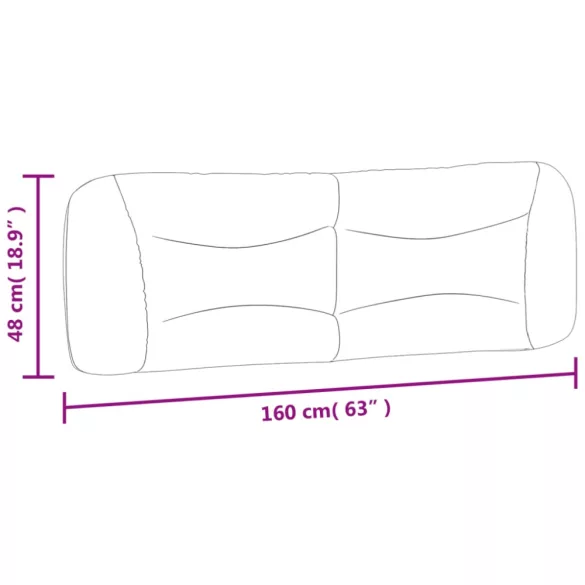krémszínű szövet fejtámla párna Hvar 160 cm