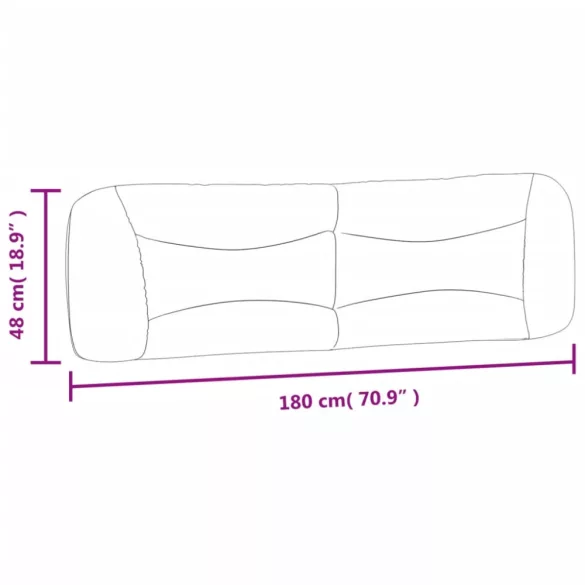 sötétbarna szövet fejtámla párna Hvar 180 cm