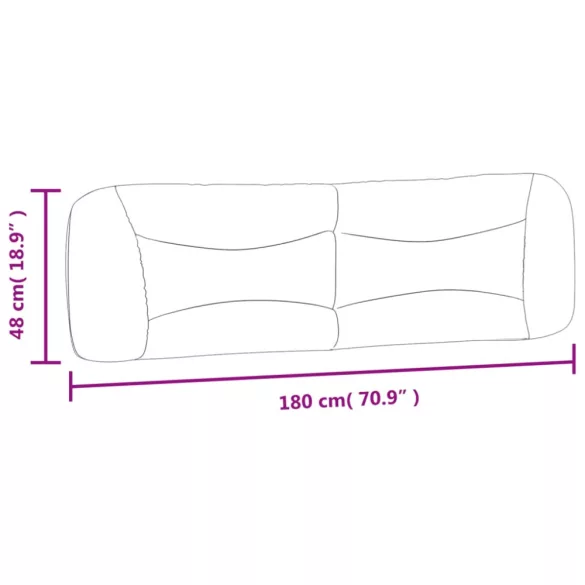 krémszínű szövet fejtámla párna Hvar 180 cm