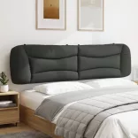 sötétszürke szövet fejtámla párna Hvar 200 cm