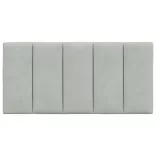 világosszürke bársony fejtámla párna Hanko 100 cm