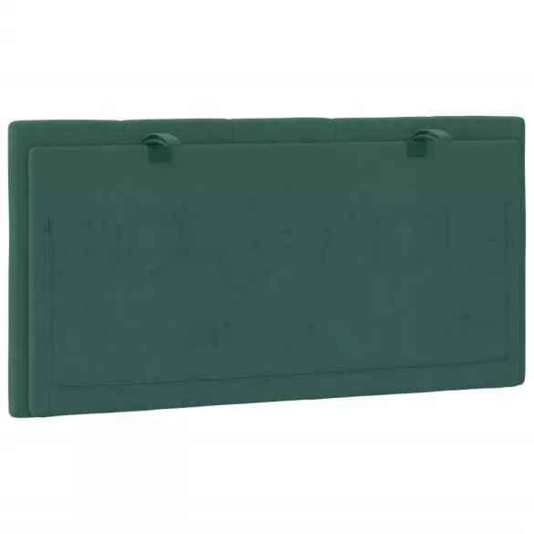 sötétzöld bársony fejtámla párna Hanko 100 cm