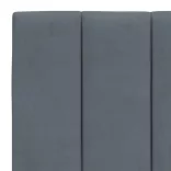 sötétszürke bársony fejtámla párna Hanko 140 cm