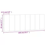 sötétszürke bársony fejtámla párna Hanko 140 cm