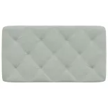 világosszürke bársony fejtámla párna 80 cm