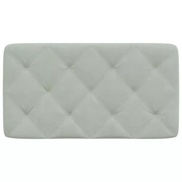 világosszürke bársony fejtámla párna 80 cm