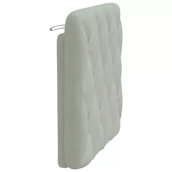 világosszürke bársony fejtámla párna 80 cm