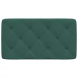 sötétzöld bársony fejtámla párna 80 cm