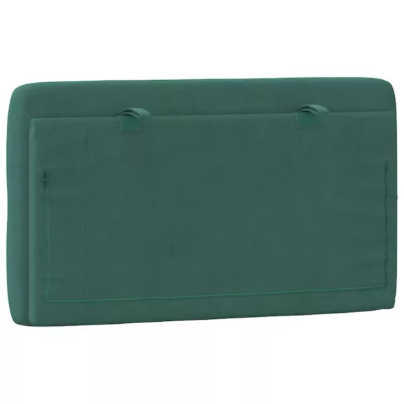 sötétzöld bársony fejtámla párna 80 cm