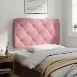 rózsaszín bársony fejtámla párna 80 cm