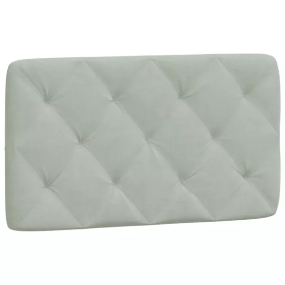 világosszürke bársony fejtámla párna 90 cm