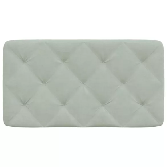 világosszürke bársony fejtámla párna 90 cm