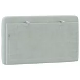 világosszürke bársony fejtámla párna 90 cm