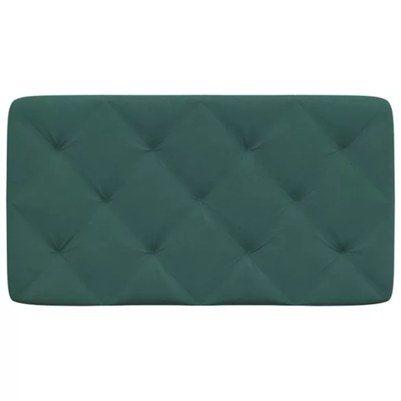 sötétzöld bársony fejtámla párna 90 cm