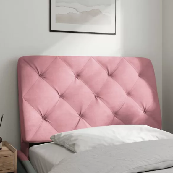 rózsaszín bársony fejtámla párna 90 cm