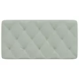 világosszürke bársony fejtámla párna 100 cm