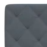sötétszürke bársony fejtámla párna 100 cm