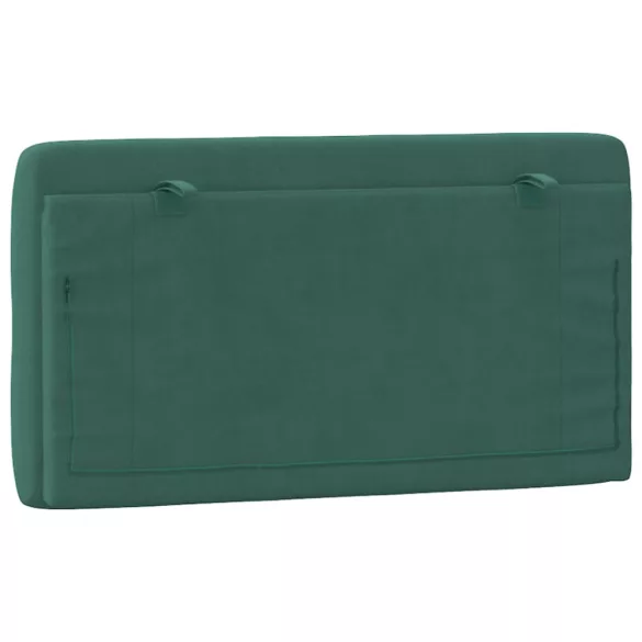 sötétzöld bársony fejtámla párna 100 cm