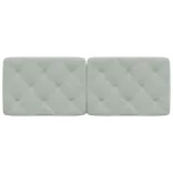 világosszürke bársony fejtámla párna 120 cm