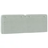 világosszürke bársony fejtámla párna 120 cm