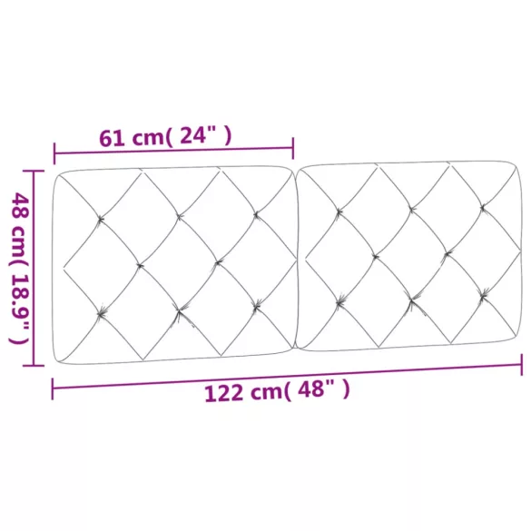 világosszürke bársony fejtámla párna 120 cm
