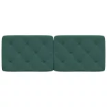 sötétzöld bársony fejtámla párna 120 cm