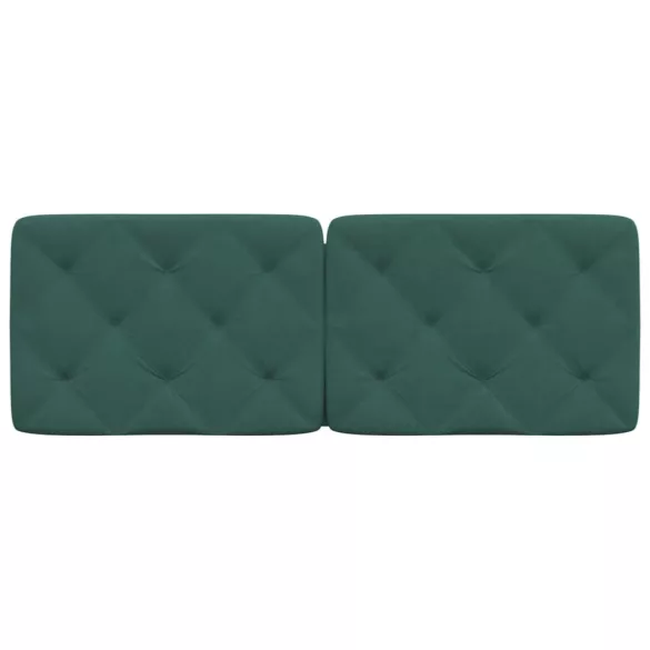 sötétzöld bársony fejtámla párna 120 cm