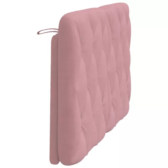 rózsaszín bársony fejtámla párna 120 cm