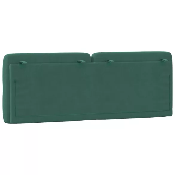sötétzöld bársony fejtámla párna 140 cm