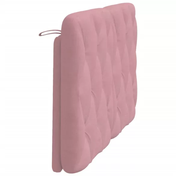 rózsaszín bársony fejtámla párna 140 cm